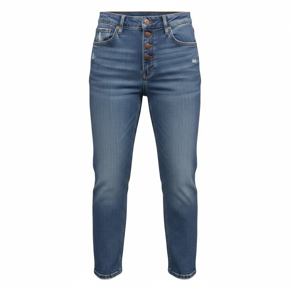 Jeans Abercrombie & Fitch 26/2S Womens Blue Excellent‎ High Rise Slim Button Fly